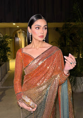 Aik Atelier Unstitched 3 Piece Formals Sari Edit Vol-01 Suit-LOOK 02