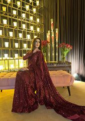 Aik Atelier Unstitched 3 Piece Formals Sari Edit Vol-01 Suit-LOOK 03
