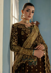 Udaipur By Aik Atelier Unstitched 3 Piece Luxury Velvet Formals Suit-LOOK 01