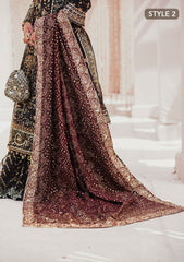Aik Atelier Wedding Festive Shawl Vol-02-MAROON TUSSAR SILK CHUNRI SHAWL