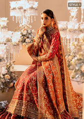 Aik Atelier Unstitched 3 Piece Wedding Festive Vol-01 Suit-LOOK 01