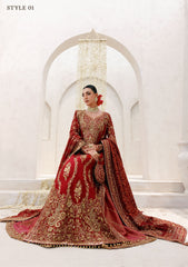 Aik Atelier Unstitched 3 Piece Wedding Festive Vol-02 Suit-LOOK 01
