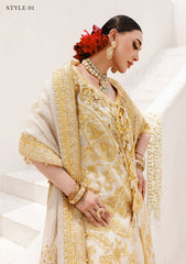 Aik Atelier Unstitched 3 Piece Wedding Festive Vol-02 Suit-LOOK 03
