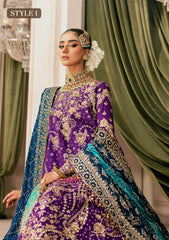 Aik Atelier Unstitched 3 Piece Wedding Festive Vol-01 Suit-LOOK 01