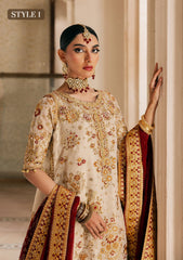 Aik Atelier Unstitched 3 Piece Wedding Festive Vol-01 Suit-LOOK 03
