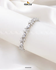 Lisianthus Bracelet Sliver White - Zeesy Jewellery