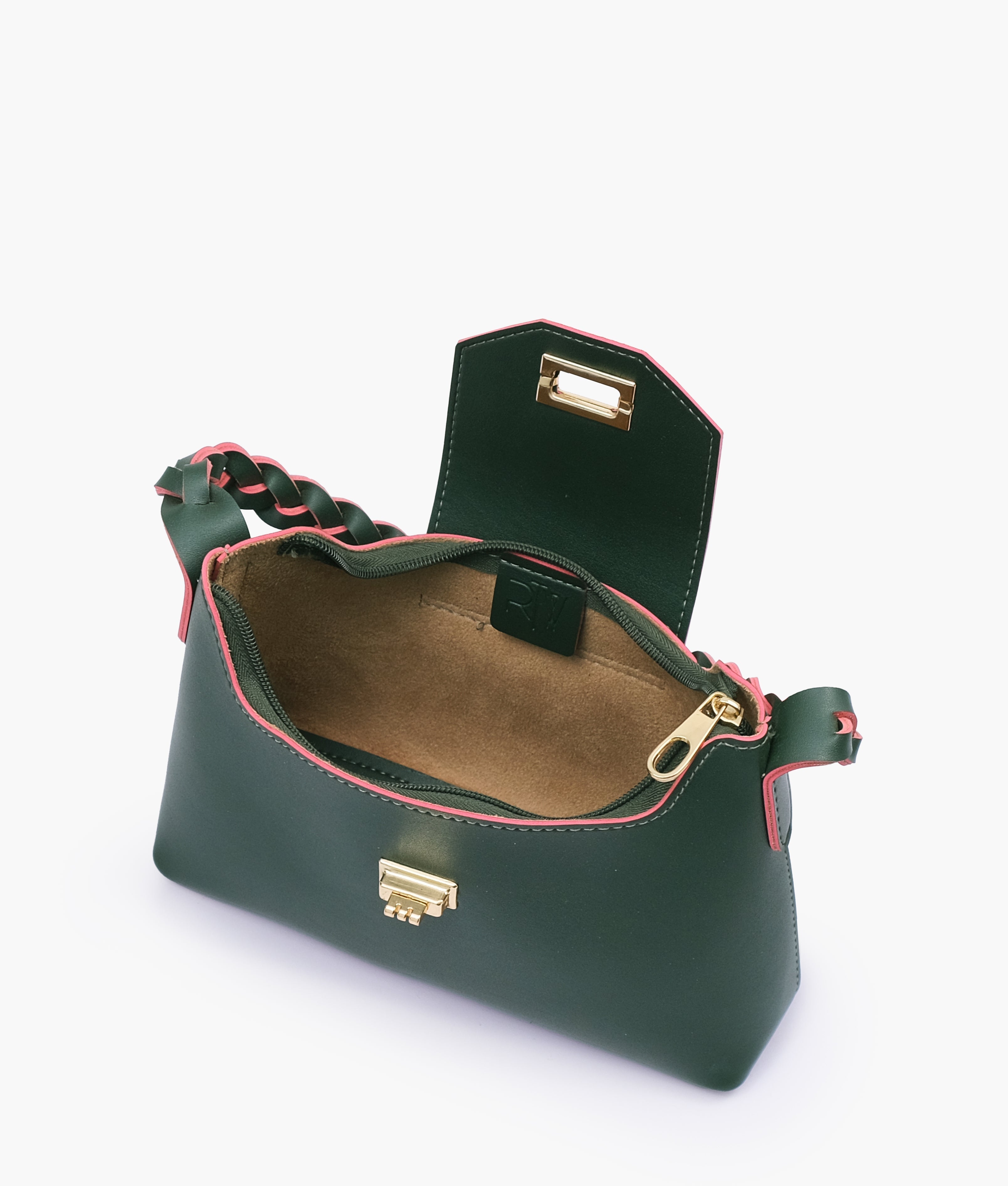 RTW Creation - Army green purse with braided strap
