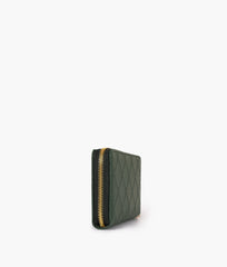 RTW Creation - Army green quilted pattern wallet