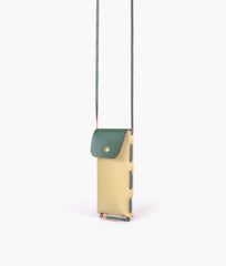 RTW Creation - Off-white and army green mobile pouch