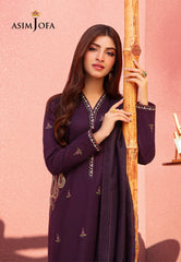 Asim Jofa Outfit Of The Day Ajod-30 Embroidered Cambric 3 Pcs