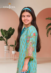 Asim Jofa Kids Pret Ajglp-04 Printed Arabic Lawn 2 Pcs