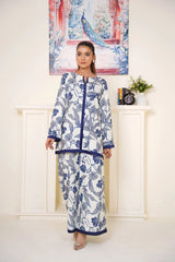 Gulbahar By Arha Eman Stitched Summer Suit-Azure â€“ Blue Co ord