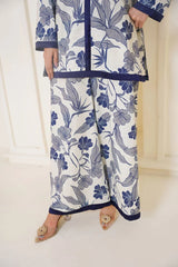 Gulbahar By Arha Eman Stitched Summer Suit-Azure â€“ Blue Co ord