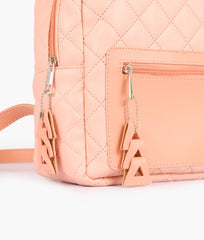 RTW Creation - Baby pink quilted mini backpack
