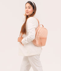RTW Creation - Baby pink quilted mini backpack
