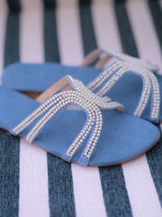 Mgs Style Slipper Collection-Blue Belle Flats