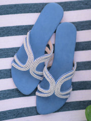 Mgs Style Slipper Collection-Blue Belle Flats