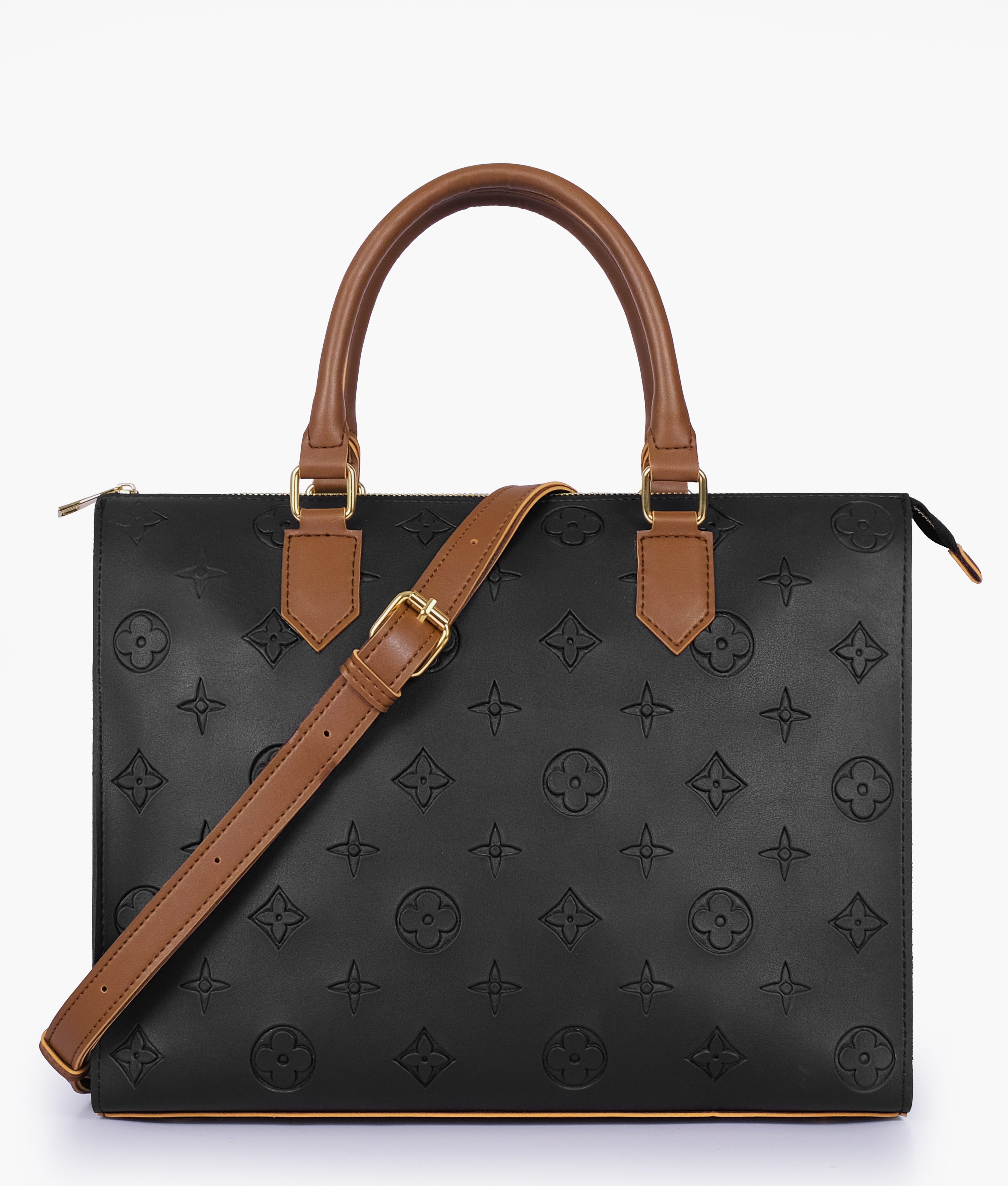 RTW Creation - Black and brown on-the-go handbag