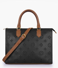 RTW Creation - Black and brown on-the-go handbag