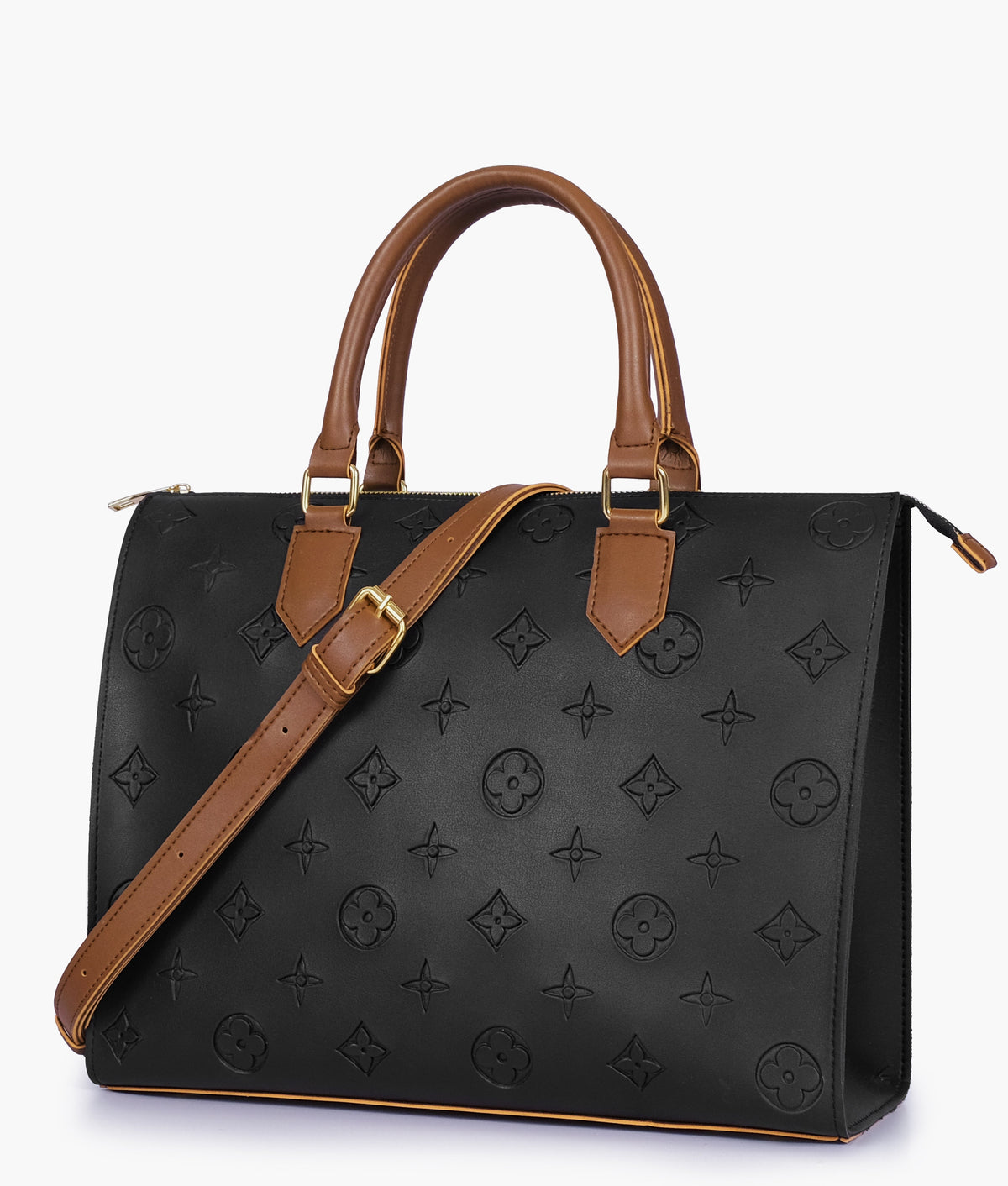 RTW Creation - Black and brown on-the-go handbag