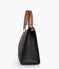 RTW Creation - Black and brown on-the-go handbag