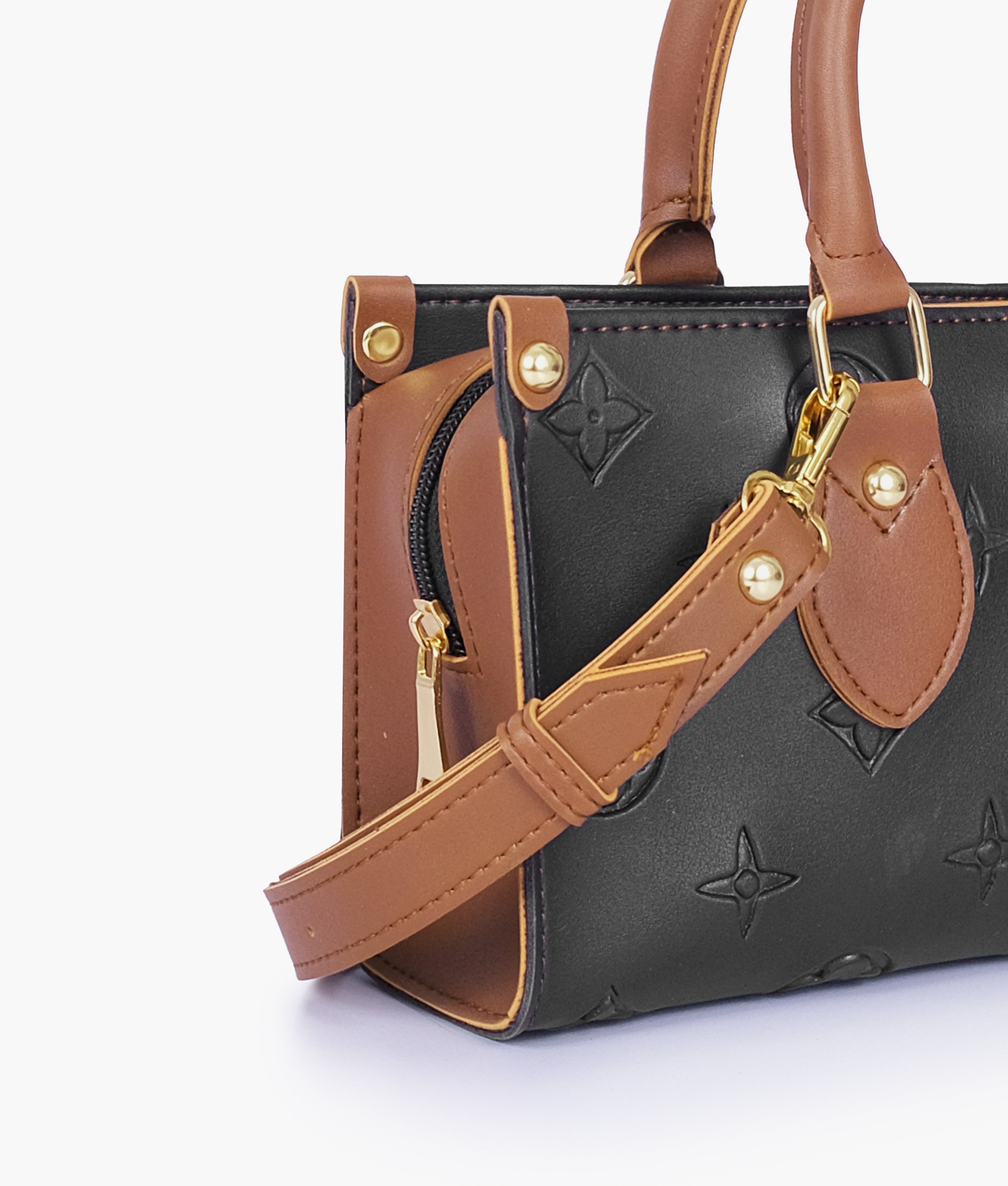 RTW Creation - Black and brown on-the-go mini bag