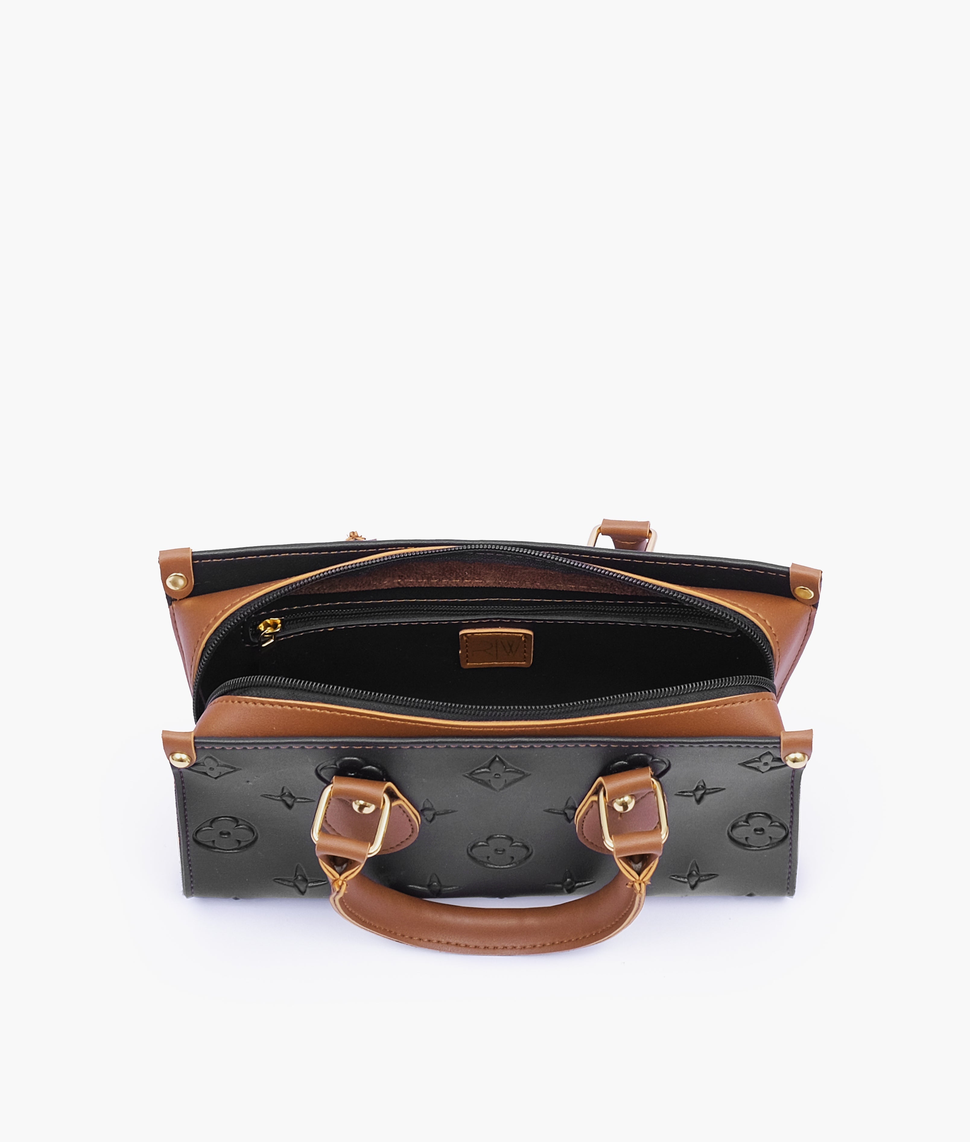 RTW Creation - Black and brown on-the-go mini bag