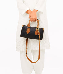 RTW Creation - Black and brown on-the-go mini bag
