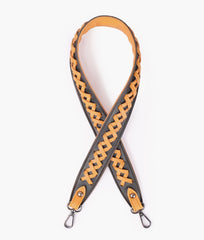 RTW Creation - Black and mustard zig-zag weave strap add-on
