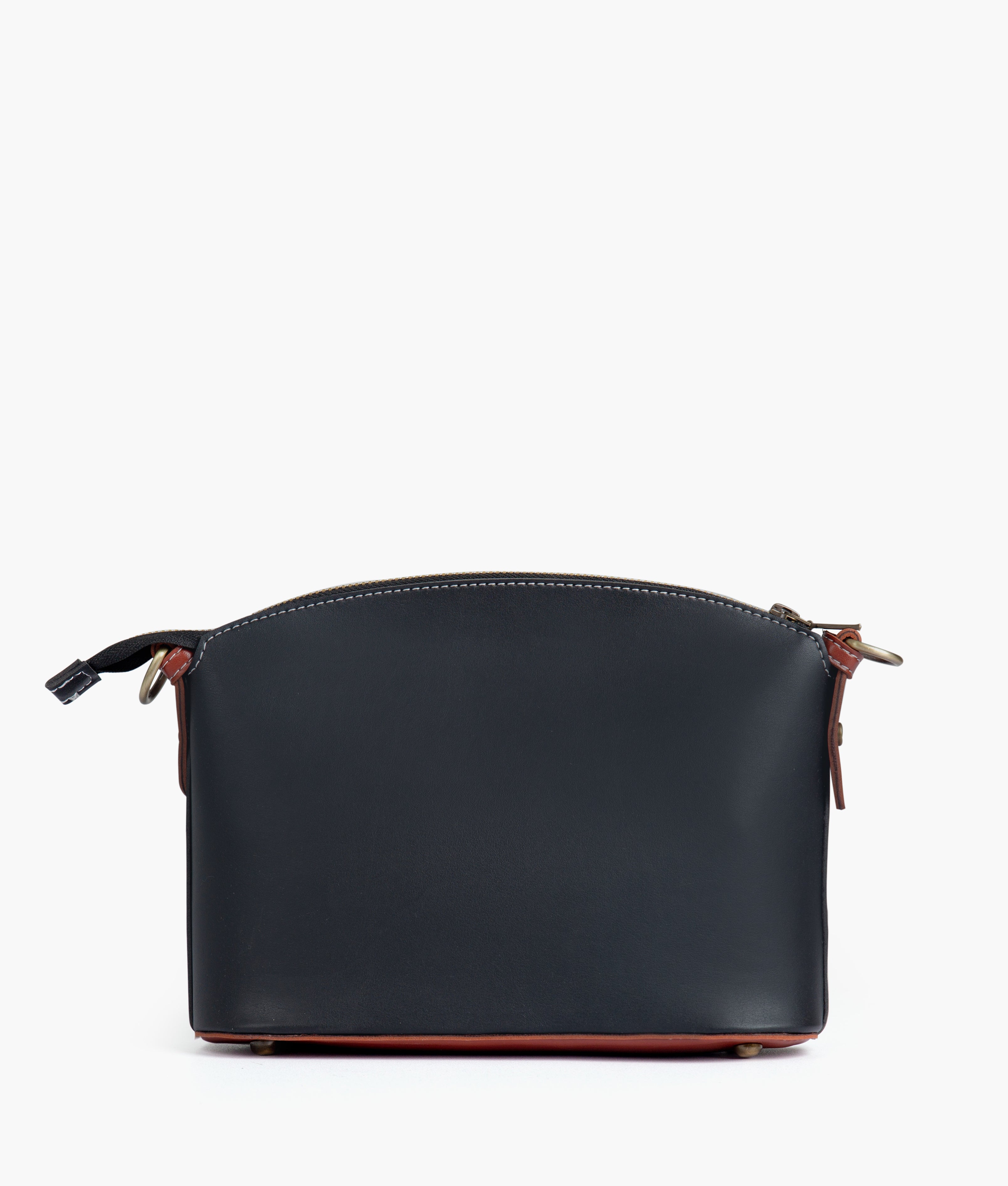 RTW Creation - Black and rust dome cross-body bag