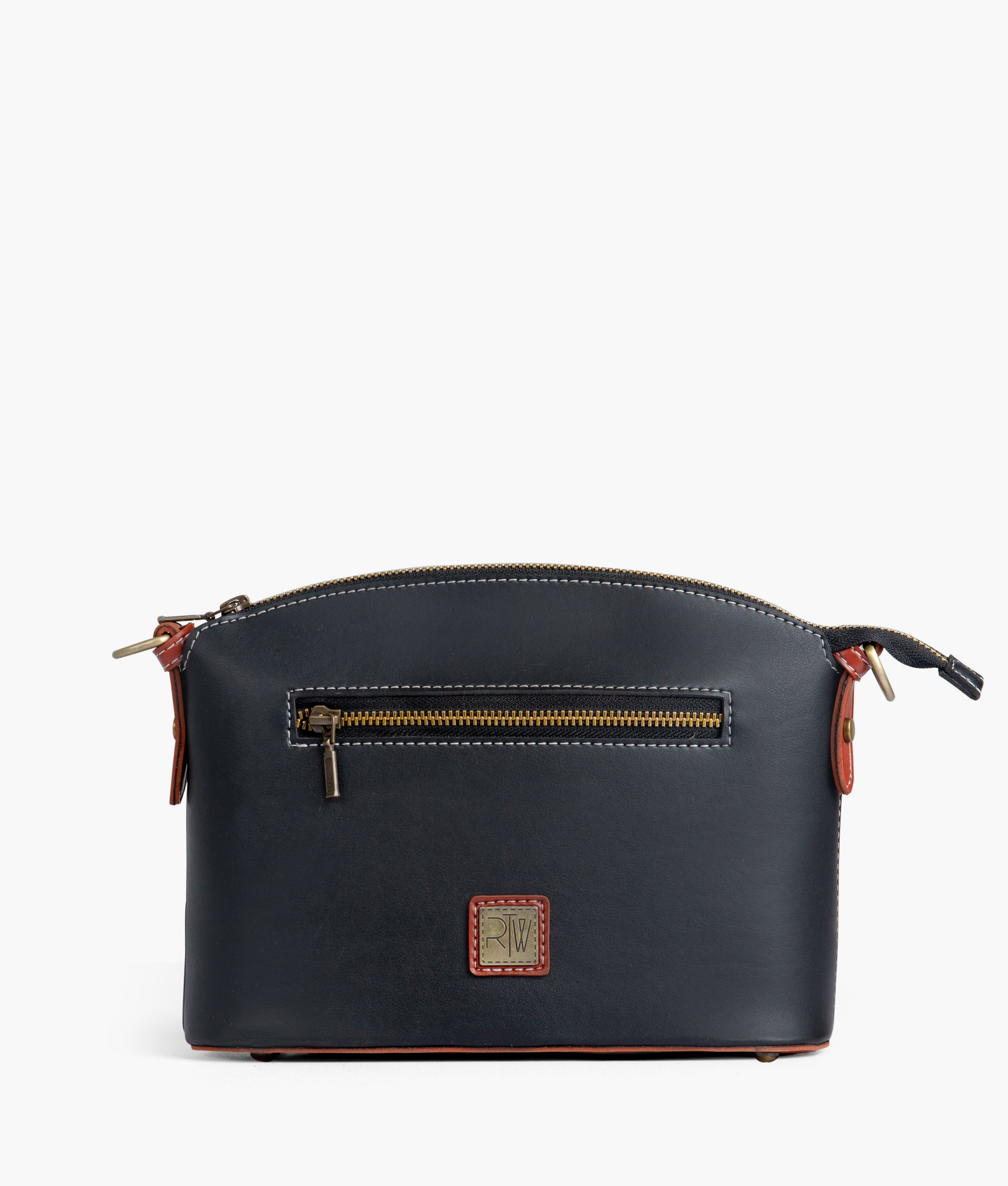 RTW Creation - Black and rust dome cross-body bag