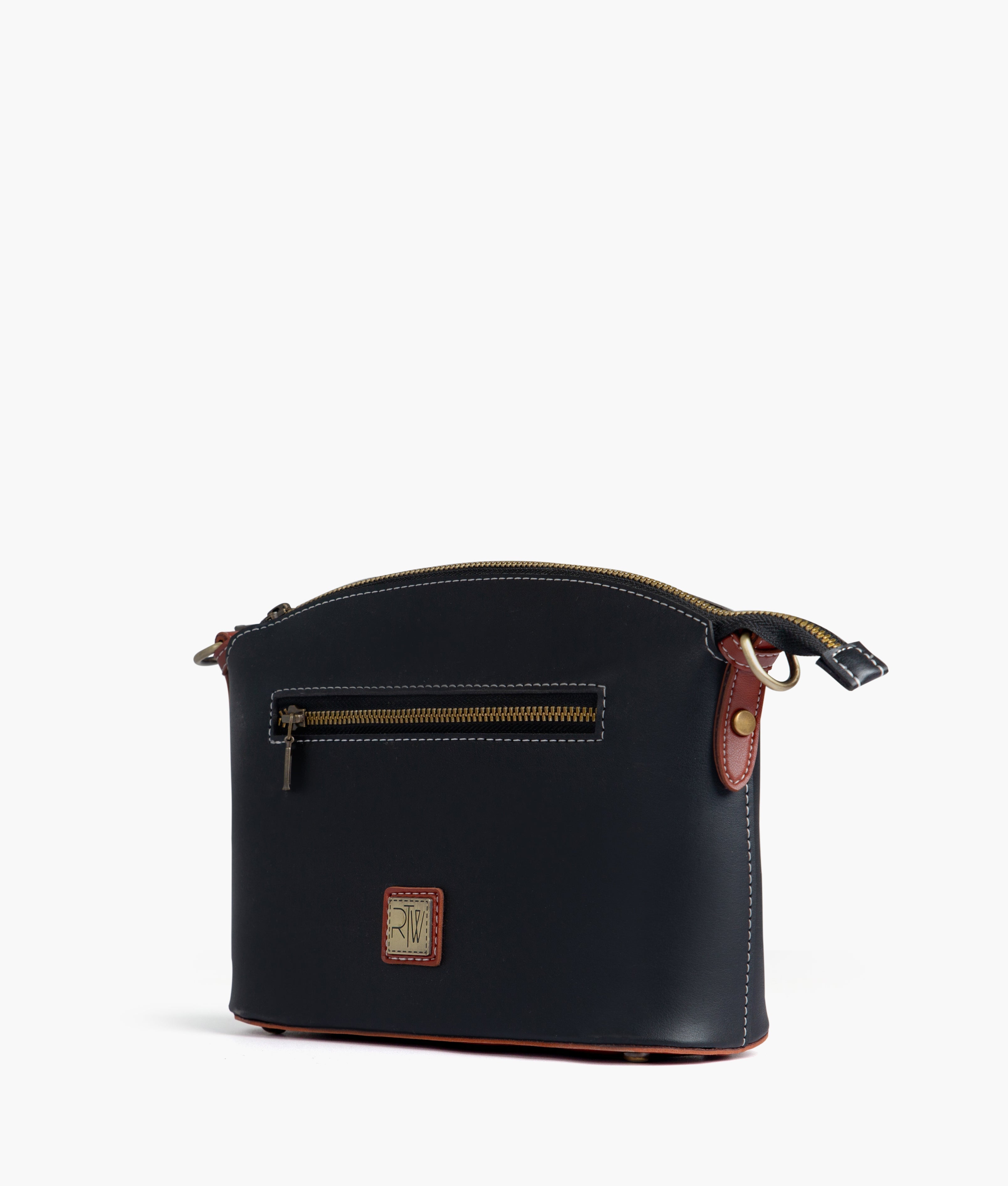 RTW Creation - Black and rust dome cross-body bag