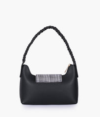RTW Creation - Black and white purse with braided strap