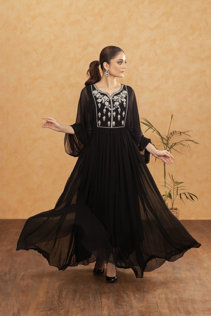 Manahils Stitched K-209-Black Beauty