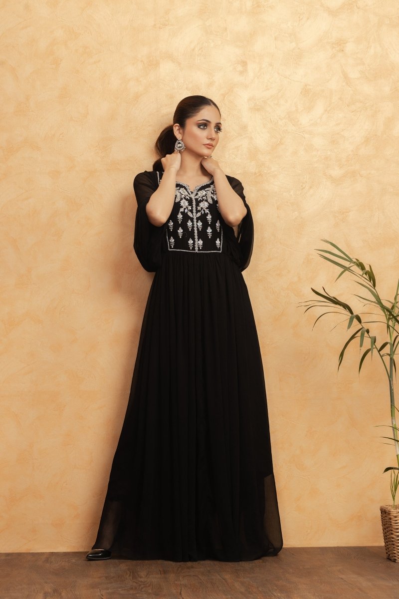 Manahils Stitched K-209-Black Beauty