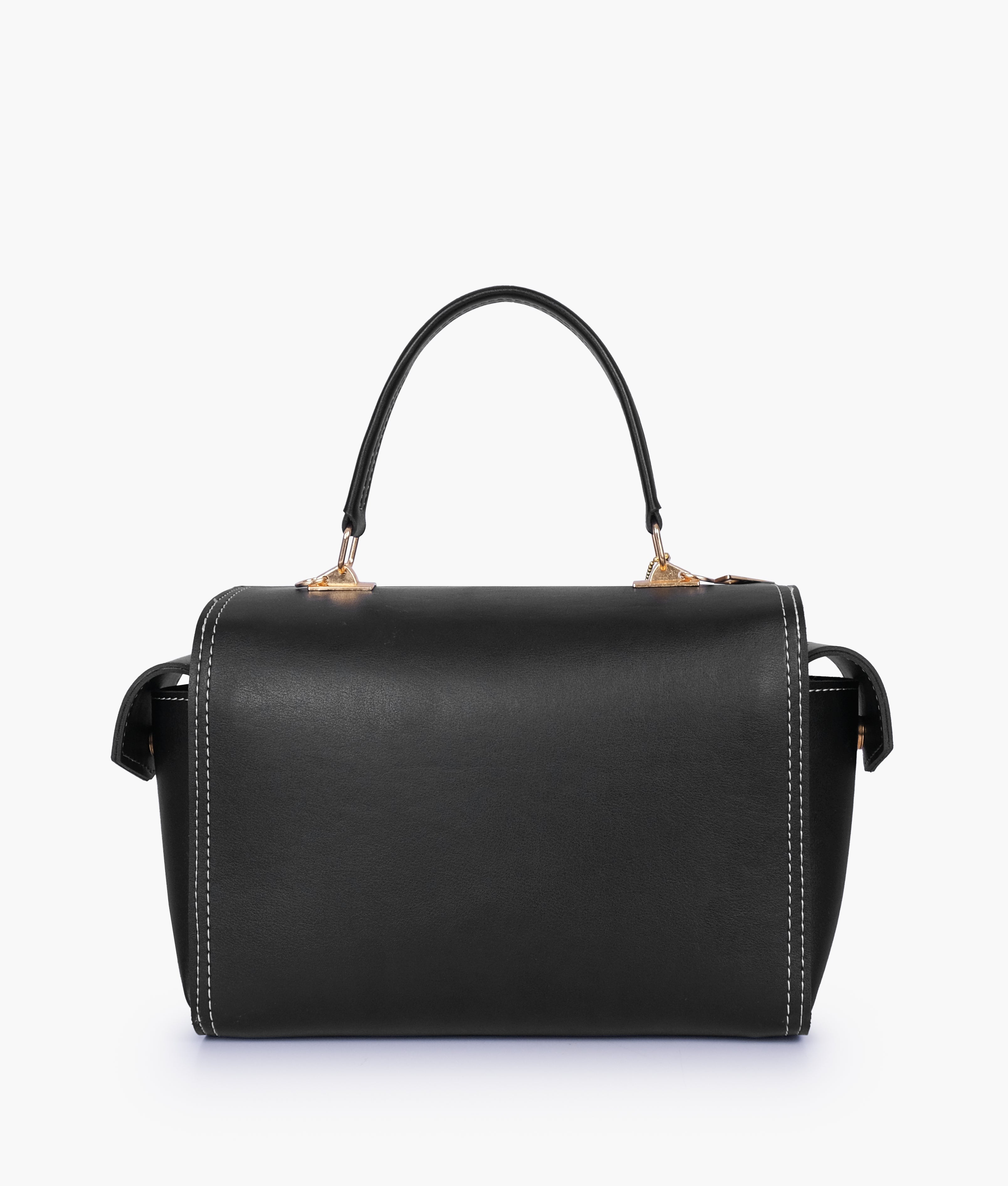 RTW Creation - Black bowling bag with top-handle