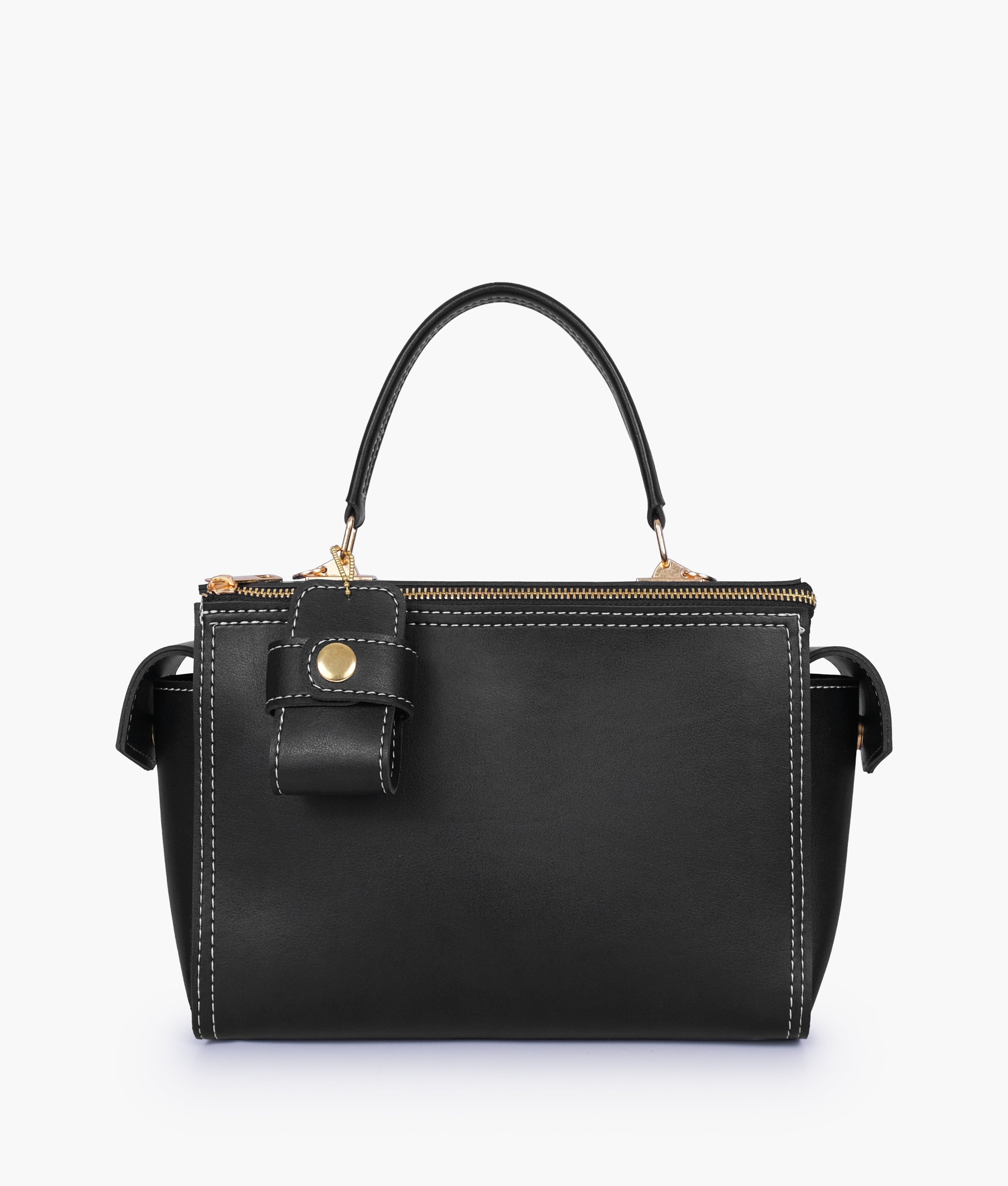 RTW Creation - Black bowling bag with top-handle
