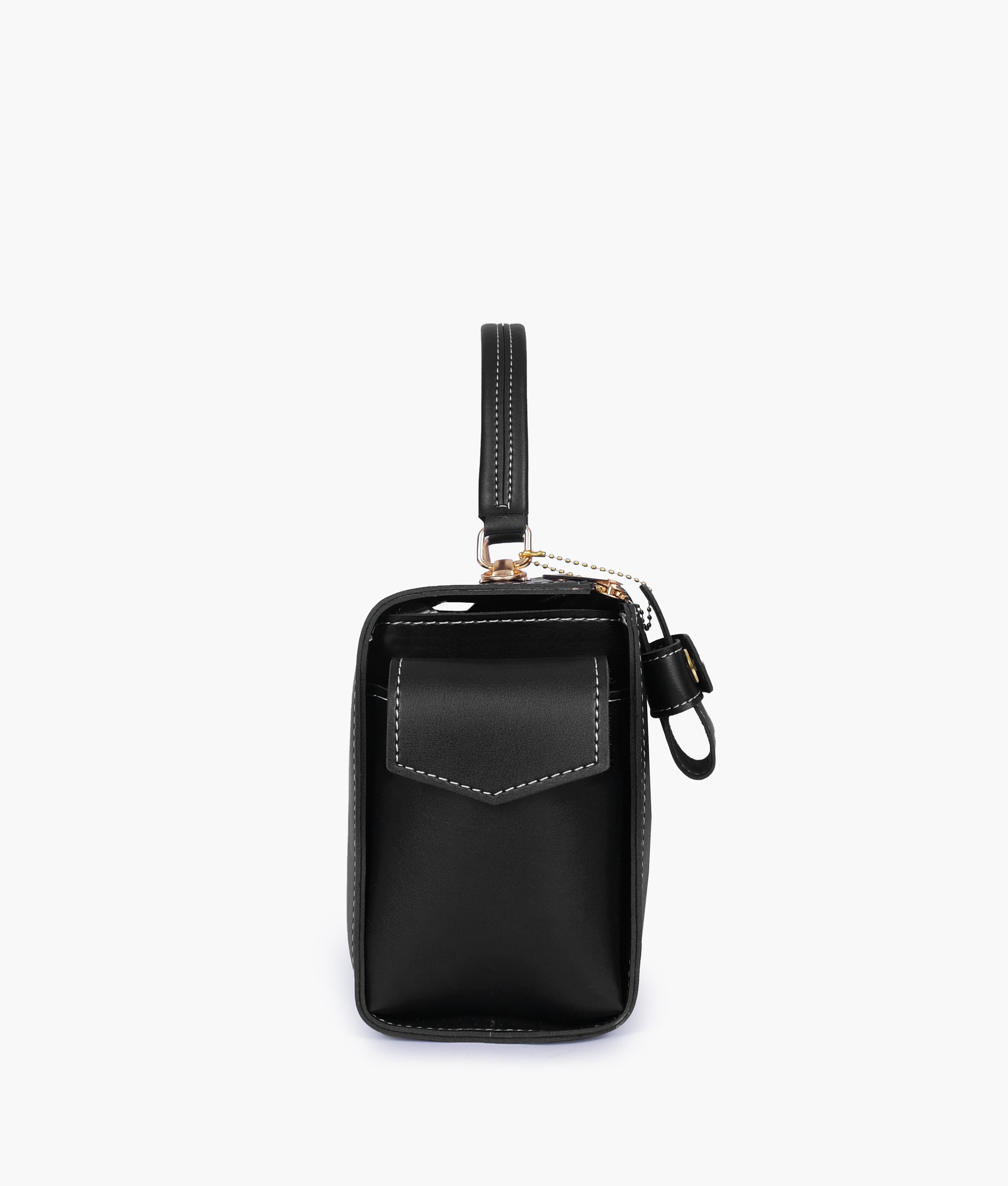 RTW Creation - Black bowling bag with top-handle