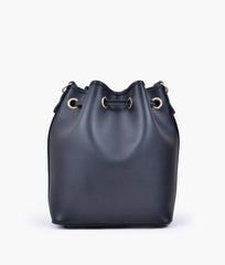 RTW Creation - Black bucket bag with zipper pocket