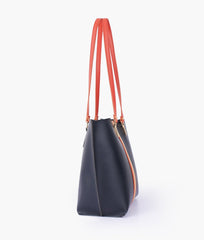 RTW Creation - Black centre-stripe tote bag