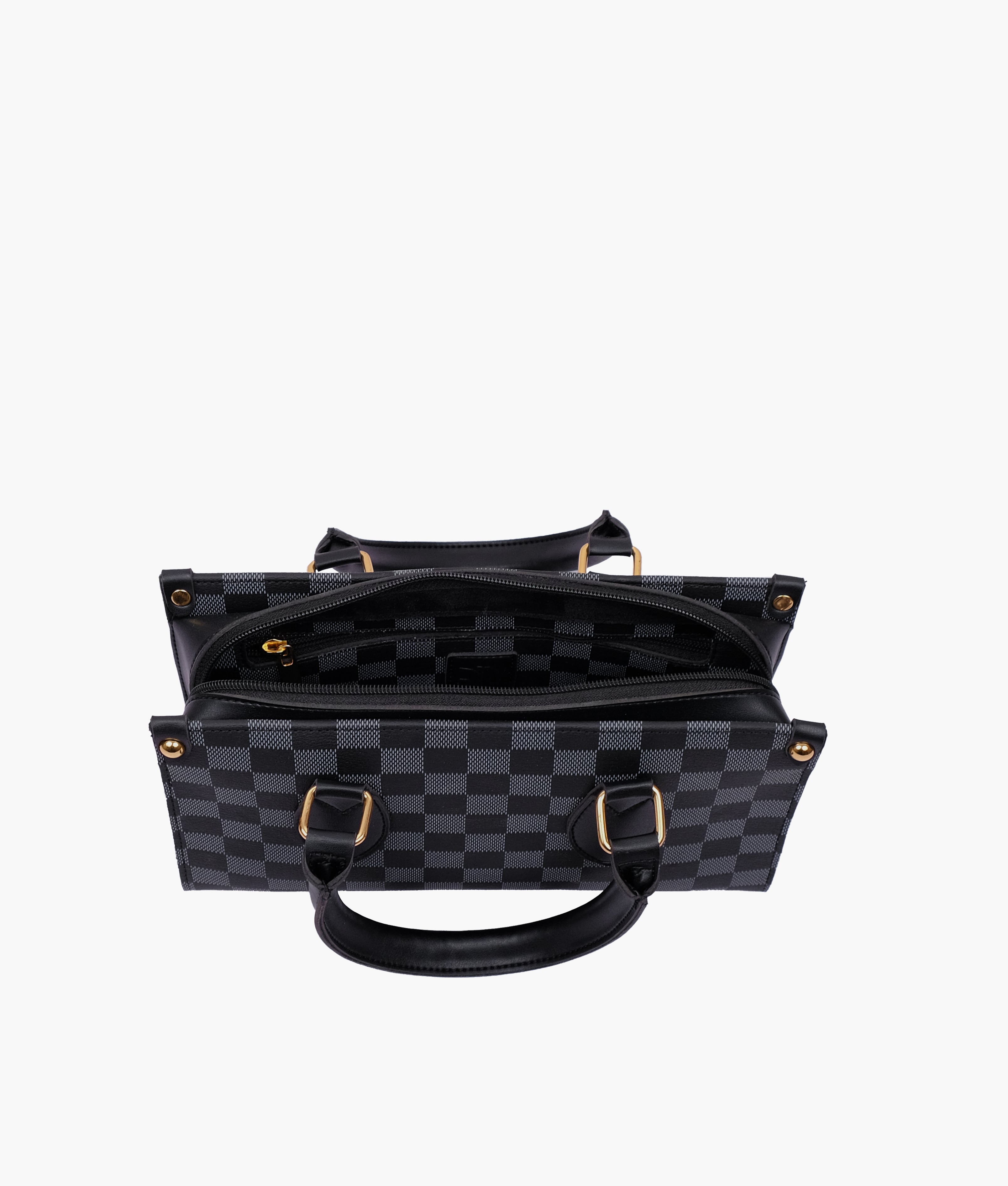 RTW Creation - Black checkered on-the-go mini bag