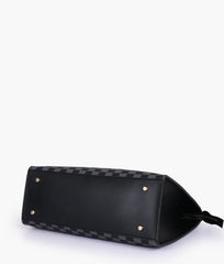 RTW Creation - Black checkered on-the-go handbag