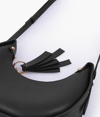 RTW Creation - Black crescent hobo bag
