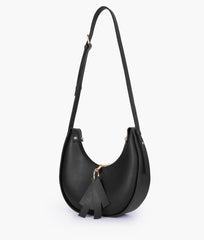 RTW Creation - Black crescent hobo bag