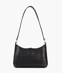 RTW Creation - Black crocodile baguette bag