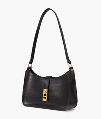 RTW Creation - Black crocodile baguette bag