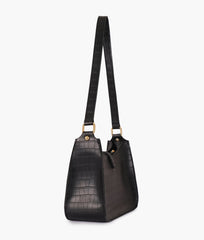 RTW Creation - Black crocodile baguette bag