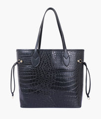 RTW Creation - Black crocodile neverfull tote bag