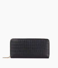 RTW Creation - Black crocodile pattern wallet