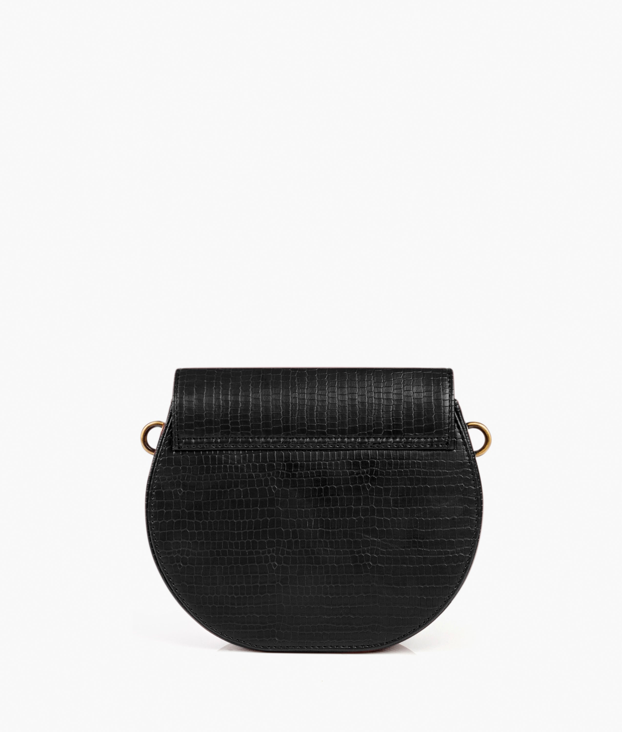 RTW Creation - Black crocodile saddle bag